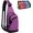 Purple, variant on Small Sling Bag for Women Mens Convertible Crossbody Backpack Chest Daypack with Zipper Strap for Hiking