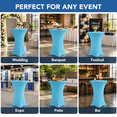Cocktail Table Covers-spandex Round High Top Cloths Party Light Blue ...