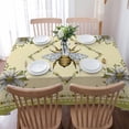 thumbnail image 5 of Summer Bee Rectangle/Square/Round Waterproof Tablecloths 60x102 inch White Spring Floral Botanical Green Polyester Table Cloth Table Cover Tabletop Decorations for Wedding Party Dinner, 5 of 6