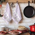 thumbnail image 6 of Purple Lavenders Kitchen Towels Set of 3, Spring Floral Plaid Farmhouse Elegant Absorbent Dish Towels for Kitchen, Microfiber Hand Towel, Quick Drying Tea Towel for Cleaning Decorative Dishcloths, 6 of 7