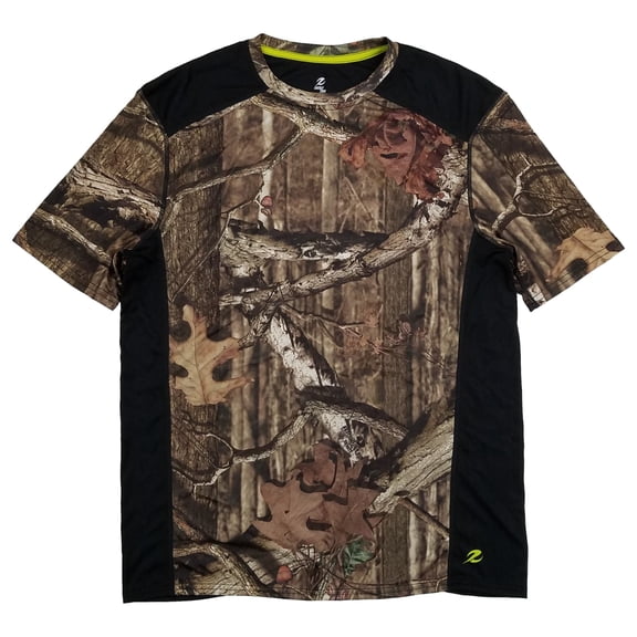 Energy Zone Mens Mossy Oak Camo Black Short Sleeve T-Shirt Medium