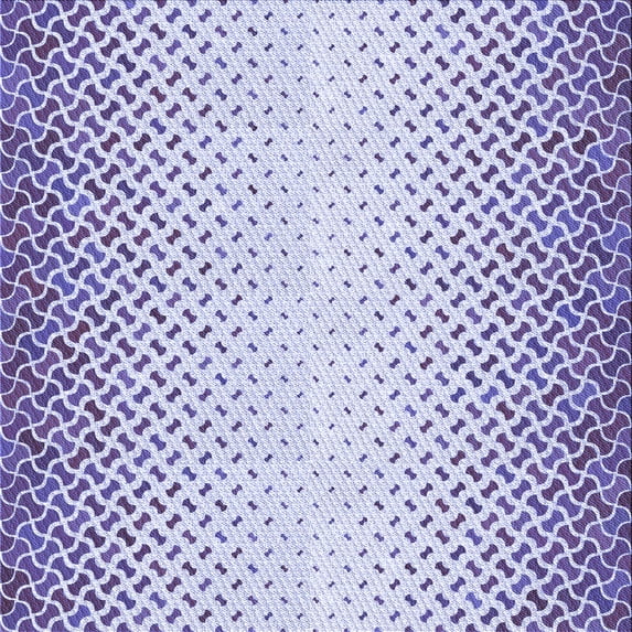 Ahgly Company Indoor Square Patterned Heavenly Blue Area Rugs, 4' Square