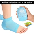 thumbnail image 4 of Heightening Wedge Insole Socks Invisible Silicone Height Increase Socks Heel Pad Insert for Pain Relive and Gait Correction Blue 0.98 Inch, 4 of 7