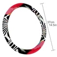 thumbnail image 4 of Zebra Car Wheel Covers Steering Wheel Covers Steering Wheel Cover 14.5 Inch Printing PVC Leather Auto Accessories, 4 of 6