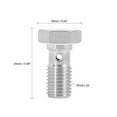 thumbnail image 2 of 2pcs Stainless Steel M10x1.25 Metric Thread Single Banjo Bolt Brake Fitting Adapter for Motorcycle Car, 2 of 5