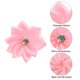 thumbnail image 3 of Uxcell 1.2 Inch Small Ribbon Flowers Satin Ribbon Flowers Mini Fabric Flowers Pink 50 Pcs, 3 of 7