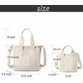 thumbnail image 2 of Canvas Tote Bag for Women,Small Tote Bag with Zipper Large Canvas Crossbody Bag Everything Tote Bag with Compartments, 2 of 4