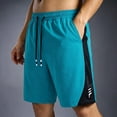 thumbnail image 2 of DagobertNiko Mens Athletic Shorts Quick Dry Wide Leg Workout Shorts Elastic Waist Casual Color Block Running Shorts with Pockets, 2 of 6