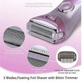 thumbnail image 4 of Triani Smooth & Silky Electric Shaver for Women, Smooth Glide Foil Shaver and Bikini Trimmer, Cordless Bikini Trimmer Purple, 4 of 7