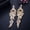 Gold, variant on Vintage Long Colorful Hollow Leaves Tassel Earrings Rhinestone Dangle Drop Earrings Women Statement Fringe Earrings for Wedding Women Brides
