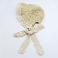 thumbnail image 2 of GYRATEDREAM Baby Toddler Girls Straw Sun Hat Summer Beach Hat Beach Sun Visor Hat Girl Sun Hat Sun Hat For Kids Summer Beach Hats, 2 of 9