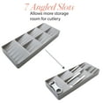 thumbnail image 4 of Kitchen Details 7 Slot Drawer Cutlery Organizer, Grey, 15.75" x 6.2" x 1.75", 4 of 8