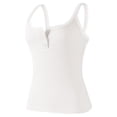 thumbnail image 2 of Roncen Women's Sleeveless Henley Tank Tops Ribbed Square Neck Button Down T Shirts Summer Slim Fit Tee Tops, 2 of 9