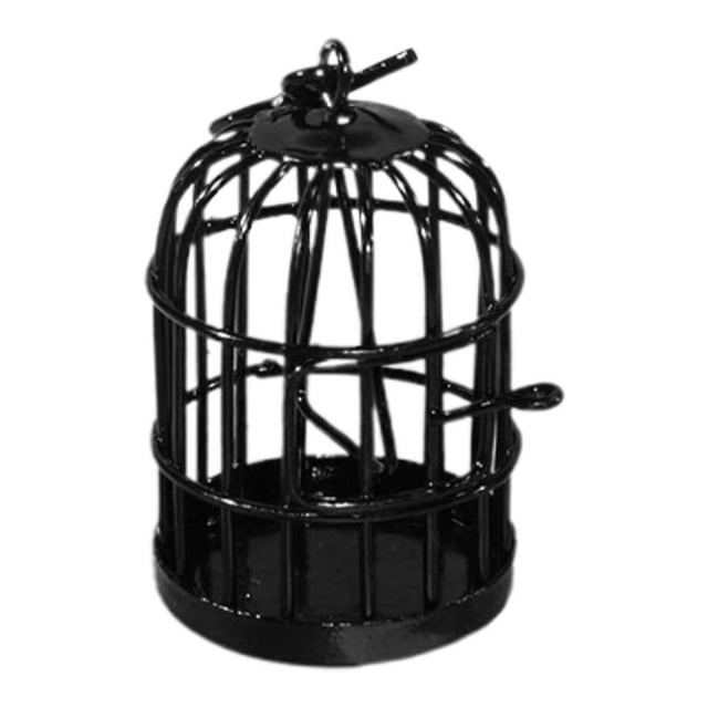 Juego de estatuas de resina en miniatura para Halloween, suministros decorativos para el hogar, decoraciones creativas para la mesa de Halloween para jaula de pájaros negra