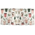 thumbnail image 7 of Yayeee Kitchen Curtains Tier Set of 2 Light Filtering 57"x24" Over Sink Window Panels, Christmas Cups, 7 of 7