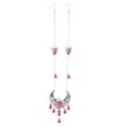 thumbnail image 4 of Vintage Stylus Cadena para La Frente Mariposa Borla de Cristal Accesorio para El Cabello Largo Regalo para Cumpleaños Día de San Valentín Rosa roja Soledad Joyas para la frente para mujer, 4 of 7