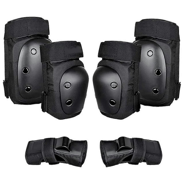 6Pcs Adult/Youth Knee Pads Elbow Pads Wrist Guards Protective Gear Set for Multi Sports Skateboarding Skating Cycling M