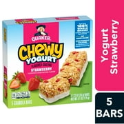 Quaker Chewy Yogurt Strawberry Granola Bars, 5 ct (Package May Vary)