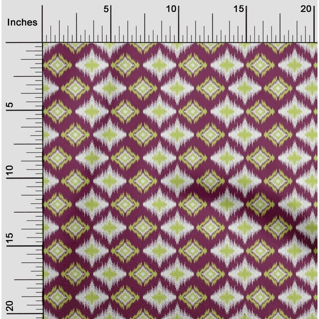 oneOone Georgette Viscose Fabric Geometric Ikat Printed Craft Fabric BTY 42 Inch Wide