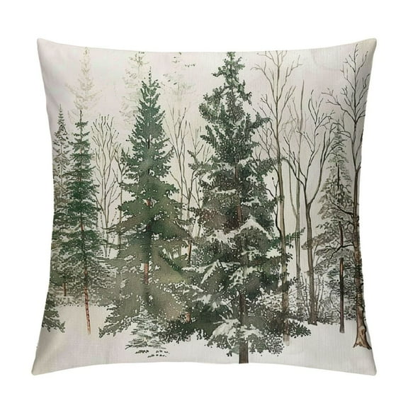 PHYHOO Christmas Tree Throw Pillow Covers Merry Christmas Decor Lumbar Cushion Cases for Couch Home Decorations White