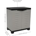 thumbnail image 3 of 25.5" H Resin Garage Storage Cabinet - Garage Cabinet with Adjustable Shelf - Freestanding Utility Storage for Laundry Room, Office, Basement - Gray, 3 of 10