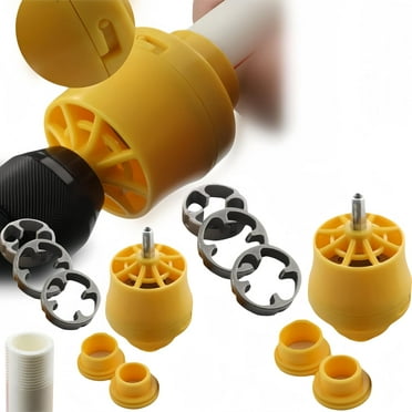 PVC Thread Maker Tool for Electric Drill, PVC Pipe Threader Tool Kit with 3 Dies 1/2", 3/4" And 1", Reusable Plastic Pipe Round Die for Cutting & Pipe Threader (2 PCS)