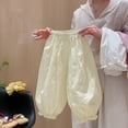 thumbnail image 3 of WOYY Girls Ruffle Baggy Pants Loose Lightweight Trousers Summer Bloomers Slacks, 3 of 3