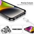 thumbnail image 6 of for iPhone 14 Plus Case 6.7 Inch Cute Phone Case Floral Rose Aesthetic Flower Clear Case for Women Girls Slim Pattern Anti-Yellow Shockproof Protective TPU Bumper Case, Black, 6 of 7