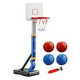 thumbnail image 2 of Adjustable Height Pool Basketball Hoop Pool Basketball Hoop Toy Set with 4 Balls Inflator Adjustable Height for Kids Mini for Indoor/outdoor for Boys, 2 of 8