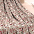 thumbnail image 3 of Beige Christmas Character Pattern Blanket,Comfortable Soft Lamb Wool Throw Blanket,All Season,Warm Lightweight Blankets for Sofa Bed Couch Living Room Chair,40"x50", 3 of 4