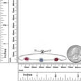 thumbnail image 3 of Gem Stone King 925 Sterling Silver Bracelet Created Ruby Persian Blue Moissanite (1.50 Cttw), 3 of 4