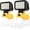Yellow, variant on 2 Pack LED Work Light Compatible with De*walt 20V Max Battery, Cordless Jobsite Flood Light with Dual USB-A Charging Ports, Bright Portable Outdoor Flashlight (Battery Not Included)