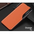 thumbnail image 2 of Luxury Flip Case for Samsung Galaxy A22 5G (Not 4g), Premium PU Leather Smart Sleep/Wake Up Function Smart View Window Business Phone Case for Samsung Galaxy A22 5G      Orange, 2 of 9
