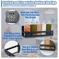 thumbnail image 7 of 4 Pack Magnetic Spice Rack for Refrigerator, Large Moveable Magnetic Fridge Organizer Shelf, Metal Magnetic Refrigerator Side Shelves, Magnetic Kitchen Rack with Openwork Pattern (Black), 7 of 7