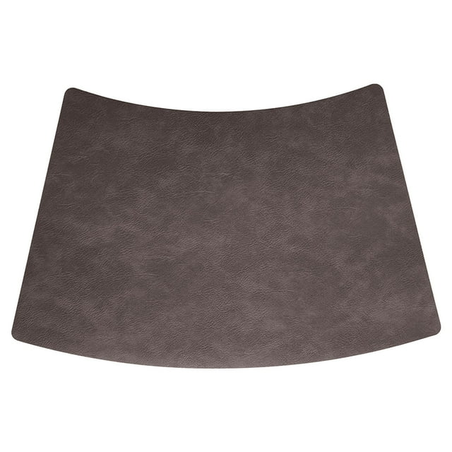 Lksixu Hotel Restaurant Placemats Leather Dining Placemats Fan-shaped Western-style Placemats European-style Heat Table Mats Leather Patterned Placemats Kitchen Gadgets