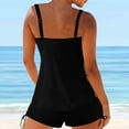 thumbnail image 4 of Women‘s Tankini Large Bikini Set Print Suspender Plus Large Size Split Swimsuit, 4 of 5