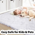 thumbnail image 2 of White Area Rug for Living Room,5x8 Rug,Fluffy Thick Rug for Bedroom,Soft Indoor Furry Rug for Kids Room,Teen,Women,Shag Modern Cool Rug for Nursery Playroom Classroom,Carpet, 2 of 12
