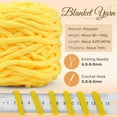 thumbnail image 2 of Chunky Chenille Yarn, Soft Blanket Yarn for Hand Knitting, Plush Yarn for Crocheting, 46Yds Velvet Crochet Yarn for Making Blankets Weaving DIY Craft, 2 of 7