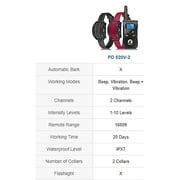 Paipaitek Vibrating Dog Collar, No Shock Dog Training Collar 2 Dogs, Deaf Dog Collars w/2 Receivers, Rechargeable & Waterproof, Up to 1600Ft Remote Range