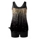 thumbnail image 1 of Traje de baño de 2 piezas para mujer, trajes de baño para mujer, traje de baño de dos piezas con estampado y lazo para mujer de tallas grandes, shorts de baño para mujer, 1 of 3