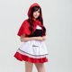 thumbnail image 3 of Disfraz de Caperucita Roja para mujer, disfraz de Carnaval de Halloween, bonito disfraz de sirvienta de cafetería japonesa Lolita, vestido de fiesta elegante, 3 of 4