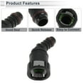 thumbnail image 6 of Unique Bargains 15/32" Fuel Line Quick Connector ID Hose for 5/8" SAE Male Connector 45 Degree Elbow Connector Seal Fittings Plastic Black Gray 2 Pcs, 6 of 6