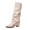 White, variant on RotHome Women Knee High Boots Wide Calf Chunky High Heel Pointed Toe Fashion Fold Over Boots for Women Pull On Trendy Fall Winter Tall Boots