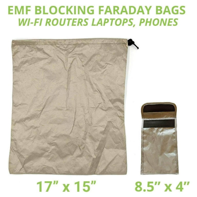Conners Clinic All-Purpose EMF Blocking Faraday Bag | Anti-Radiation Protection 8.5 x 4 (22cm x 10.5cm)