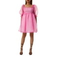 thumbnail image 5 of Douhoow Women's Mini Princess Dress Elegant Puff Sleeve Tutu Party Court Prom Short Dresses, 5 of 8