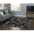 thumbnail image 2 of Trio Pineapple Navy Area Rug 5x7 Transitional Contemporary Design, 2 of 6