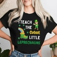 thumbnail image 2 of I Teach The Cutest Little Leprechauns Teacher Fun School Women T-Shirt - St. Patrick's Day Teacher Shirt, Cute Leprechaun Design, Fun School Tee for Teachers, Shamrock Graphic T-Shirt for Women, 2 of 3