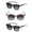 Jet/Crystal Slate, variant on "The Modish" Womens Fashion Reading Sunglasses – Full Lens Reader, UV Protection, Stylish & Comfortable (3 Pack) - Crystal Slate/Crystal Slate - 1.75
