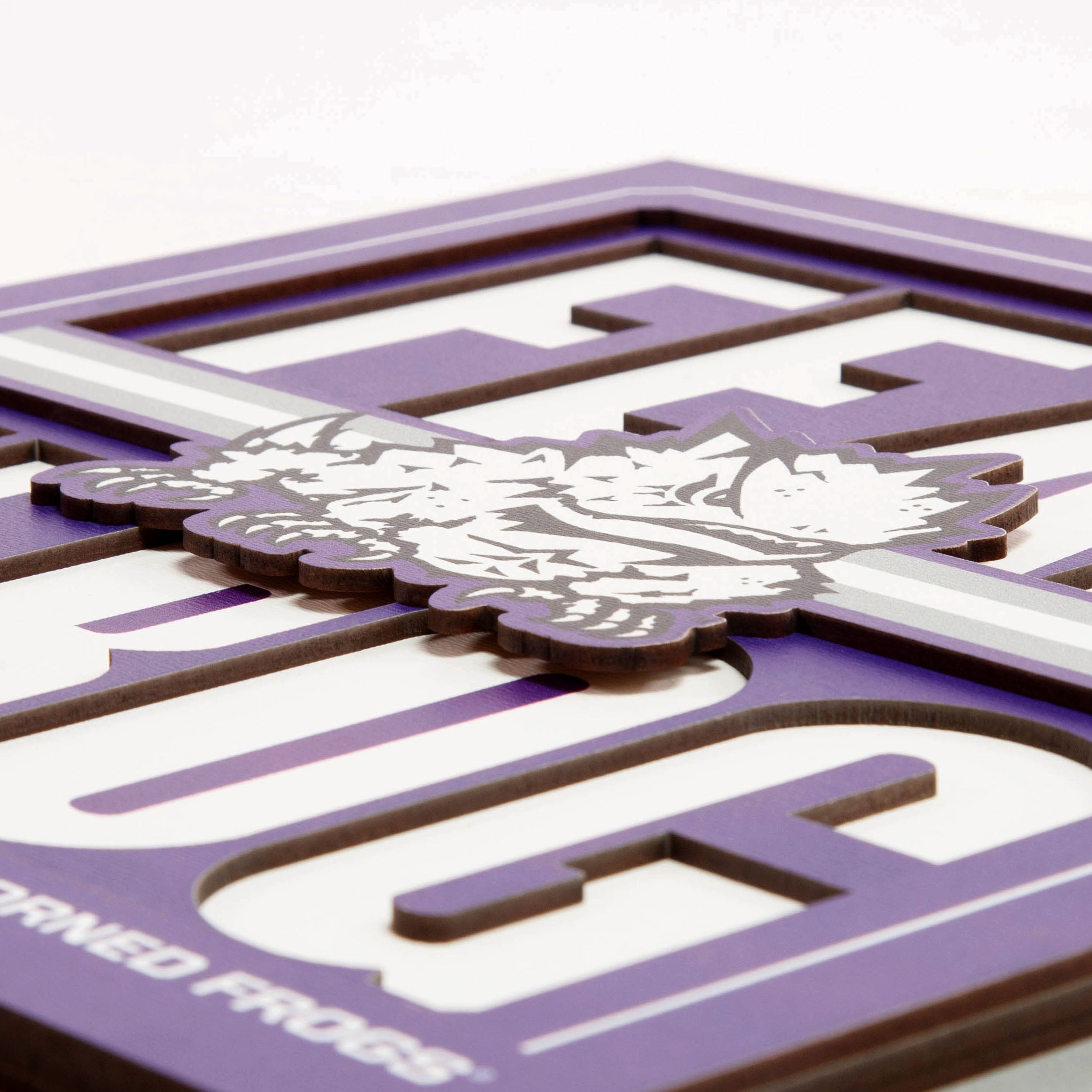 IDNA TCU Horned Frogs 12" x 12" Slogan Series 3D Wall Art