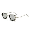 thumbnail image 4 of Gafas de sol para hombre, estilo retro, con borde grueso, modernas, con caja de metal, 4 of 5
